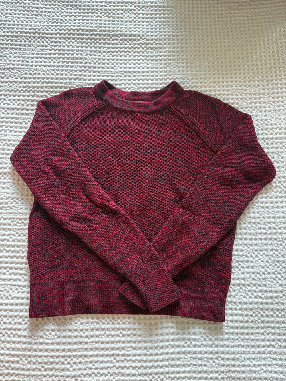 Banana Republic Red and Black Marled Knit Sweater